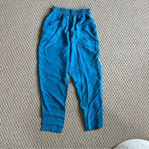 Vintage Silk Electric Blue Pants P/S Diane Gilman